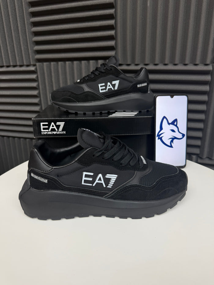EA7 Black Logo Blanco