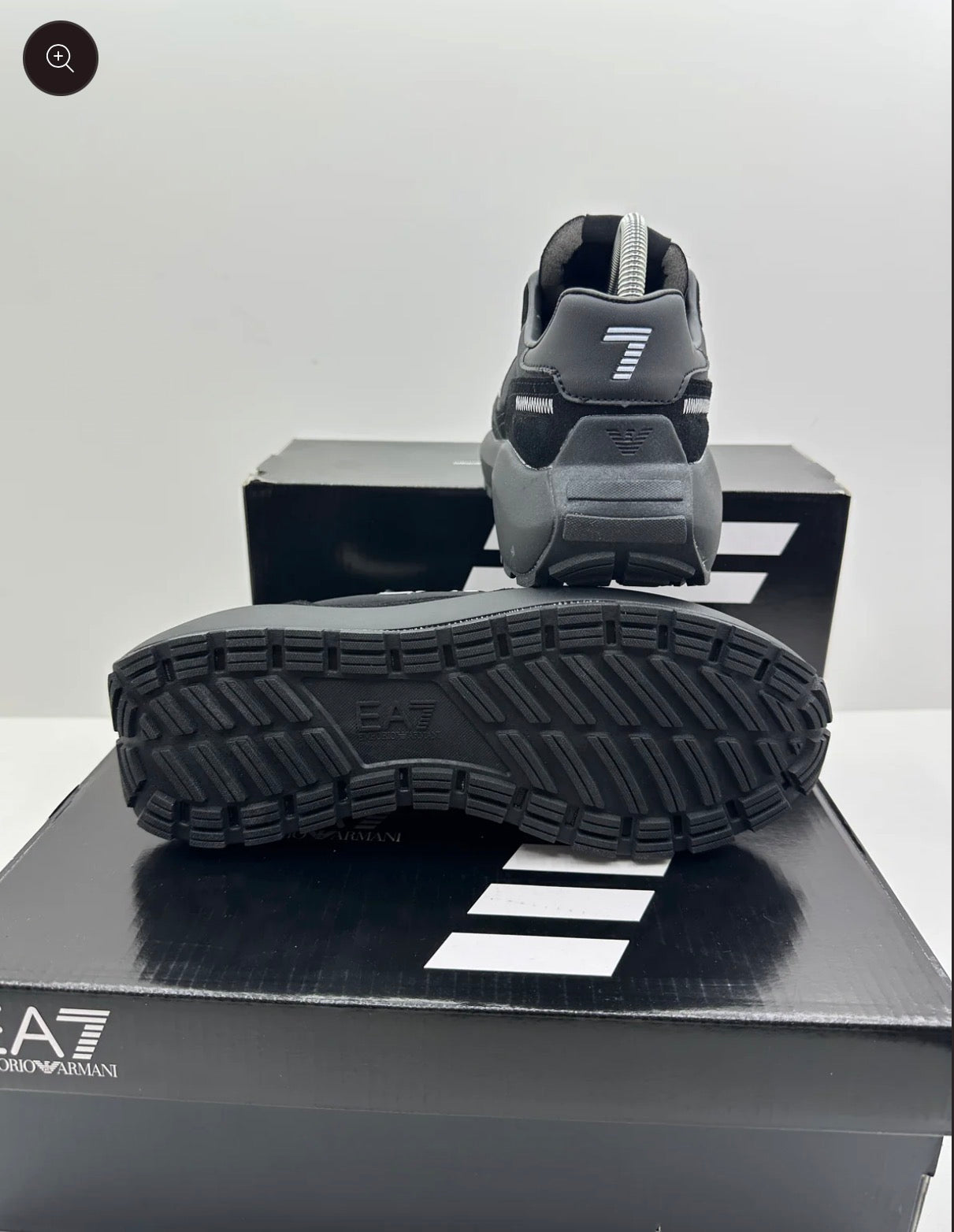 EA7 Black Logo Blanco